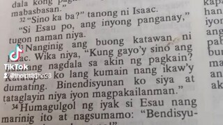 Pang Araw Araw na Talata.                                   Genesis 27:34-37