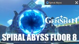 Spiral Abyss Floor 8 (6 Stars) - AR 34 (Max lv 60 Characters)