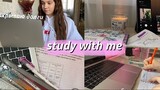 STUDY WITH ME (VLOG) __  my day