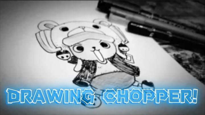 menggambar chopper dari anime one piece!