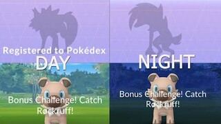 Gen 7 Rockruff split evolution into Night/Day Lycans!
