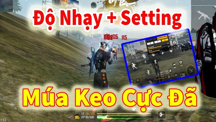 FREE FIRE | SHOW ĐỘ NHẠY + SETTING NÚT BẮN CỰC NGON | BEO GAMING