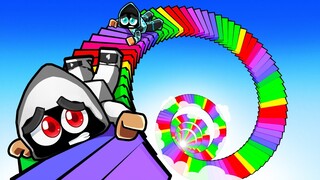 Surviving The RAINBOW STAIRS In Roblox!