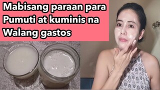 Pampaputi at pangpakinis na walang gastos | Rice milk face mask | DIY Rice water | JustMJ GARIN