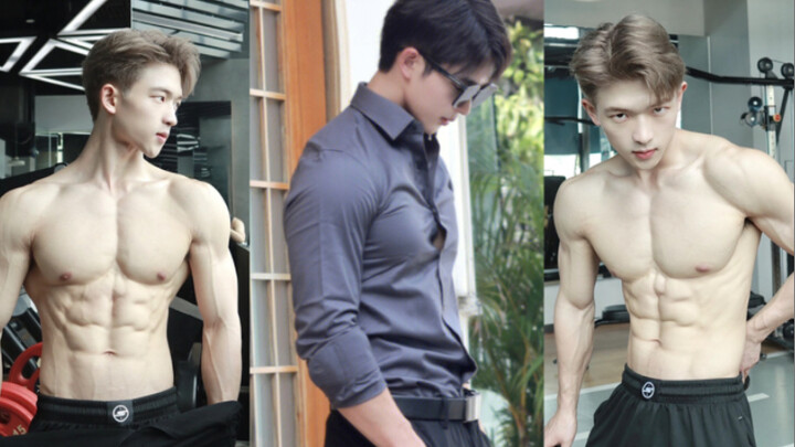 สามเหลี่ยมคว่ำ+ก้นเด้ง+ซิกแพค+ผิวขาวนม｜หนุ่มกล้ามใส่สูท ทนไหวเหรอ?