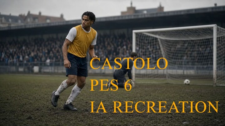 Castolo de PES 6 celebrando un gol [IA PLAYSTATION REAL]
