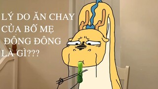 Sự thật đằng sau việc ăn chay của bố mẹ Đông Đông #hài #meme #anime