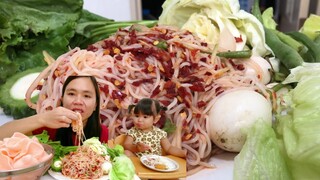 ตำซั่ว เผ็ดๆ แซ่บๆแบบนัวๆ กินกับข้าวเกรียบกุ้ง แซ่บ | แม่ชบา พาแซ่บบ