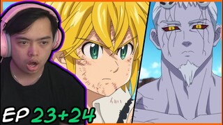 MELIODAS VS HENDRICKSON!! Seven Deadly Sins Season 1 Finale Episode 23 and 24 Reaction