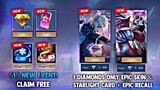 1 DIAMONDS ONLY STARLIGHT CARD AND EPIC SKIN & EPIC RECALL! (CLAIM FREE!) | MOBILE LEGENDS 2022