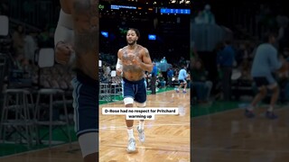 Derrick Rose had NO RESPECT for Pritchard warming up #Celtics #NBA