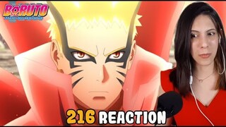 NARUTOS BARYON MODE !! - Boruto Episode 216 Reaction