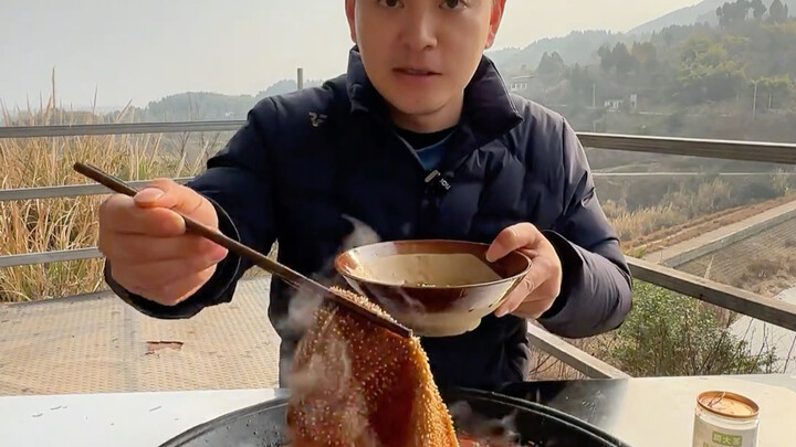 Eating hot pot during the New Year