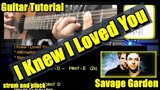 I Knew  I Loved You by Savage Garden | Guitar Tutorial