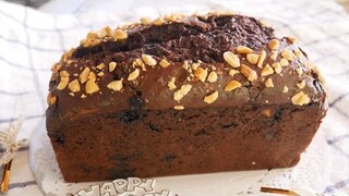 ขนมปังกล้วยน้ำว้าช็อกโกแลต ไม่นวด ไม่พักแป้ง ไม่ใช้เครื่องตี Chocolate Banana Bread|Krua Maenai