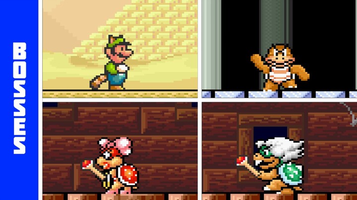 Super Mario Advance 4 Super Mario Bros. 3 (GBA) - All Bosses