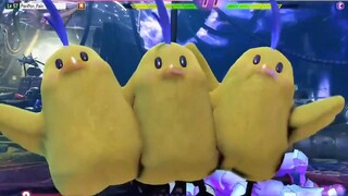 Tiga anak ayam bertarung melawan Zhen Weijia