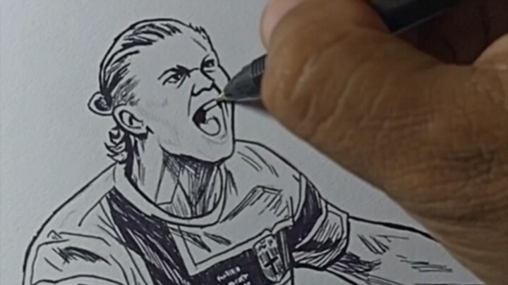 sejauh mana Haaland akan membawa Norwegia di piala dunia? menggambar Erling Haaland