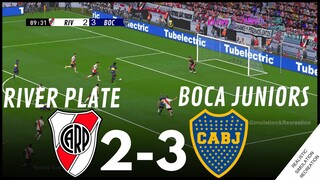 RIVER PLATE 2-3 BOCA JUNIORS  - COPA DE LA LIGA | Highlights Simulación & Recreación de VJ