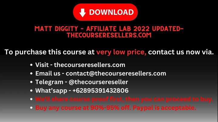 Matt Diggity – Affiliate Lab 2022 Updated - Thecourseresellers.com