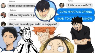haikyuu texts - kAgehinA goES tO tHe hoSpiTaL?! (ft. bokuaka & more)
