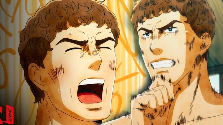 ลูเซียสตอบโต้อย่างสนุกสนานกับสิ่งต่าง ๆ ห้องอาบน้ำแห่งกรุงโรมใหม่ อนิเมะ Netflix