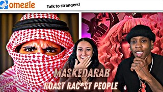 THIS IS WILD!! | Masked Arab - Omegle... But I ROAST Rac*st People | REACTION