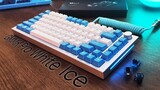 GMMK Pro White Ice Custom Keyboard Build - Akko Jelly Blacks + Kbdfans EPBT Doubleshot Blue & White