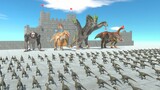 GIANTS Defend Medieval Castle in Sky - Animal Revolt Battle Simulator