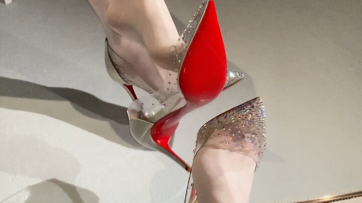 Crystal-Embellished Stilettos with Red Soles — So Stunning!