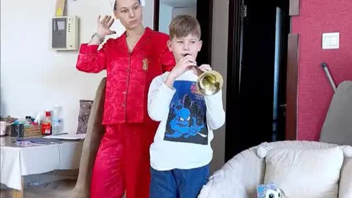 He’ll do anything to avoid learning English!