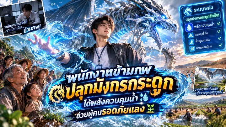พนักงานข้ามภพปลุกมังกรกระดูก ได้พลังควบคุมน้ำ ช่วยผู้คนรอดภัยแล้ง
