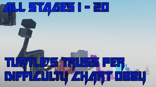 Turtle's Truss Per Difficulty Chart Obby [All Stages 1-20] (ROBLOX Obby)