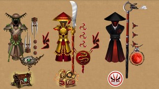 Shadow Fight 2 || MONK SET vs SENTINEL SET vs WARLOCK SET 「iOS/Android Gameplay」