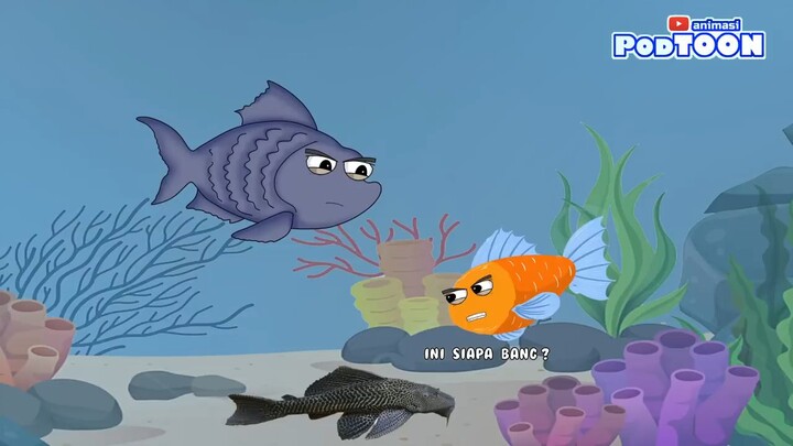 ikan pada ngobrol, animasi  podtoon