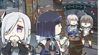 【السيد ضعيف القلب】 يلان: لماذا يبدو ذلك الأشقر غبيًا بعض الشيء؟ شين خه، ماذا تفعلين؟