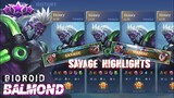 Savage! Unkillable Balmond Bioroid Starlight Skin Gameplay Highlights - MLBB