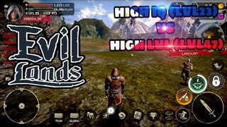 Evil Lands: (PVP) High IQ vs High Level Lvl23 vs Lvl42 Open World Android Games