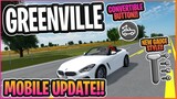GREENVILLE MOBILE UPDATE!! || CONVERTIBLE BUTTON!! || Greenville ROBLOX