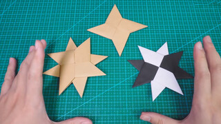 The 2.0 Version Of Childhood Paper Toy. A Transforming Paper Shuriken.