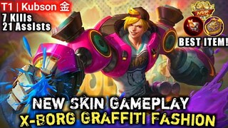 X.Borg Graffiti Fashion | New Skin Gameplay by T1 | Kubson 金 | Mobile Legends Bang Bang