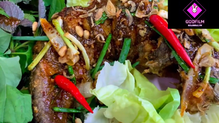 Ăn và thưởng thức cá lóc chiên giòn sốt mắm me phần 1 #anngon
