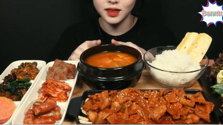 Thịt heo xào rau củ, canh tương đậu phần 1 #anngonmoingay