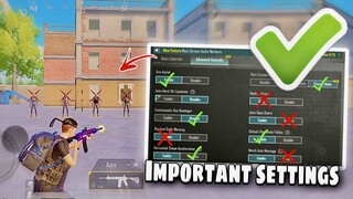 PUBG MOBILE Important Best Settings ✅ | UPDATE 2.5