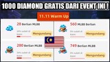 EVENT WEB 11.11 SERVER MALAYSIA !! 1000 DIAMOND GRATISAN DI EVENT INI ! CUMA DI SURUH UNDANG TEMAN