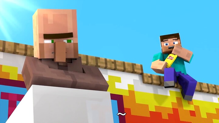 Minecraft "Behind the Scenes 305" Funny Dubbing: How many friends like villagers