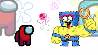 【Among Us】Red vs. SpongeBob SquarePants and Brawl Stars