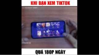 Khi bạn xem TikTok quá 180p