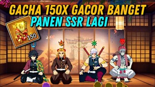 TEORI GACHA INI BENERAN MANJUR! GACHA 150 PANEN HERO SSR LAGI - DEMON SLAYER BLADE OF HASHIRA