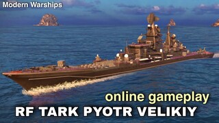 Modern Warships: RF TARK PYOTR VELIKIY in action. latest version gameplay.